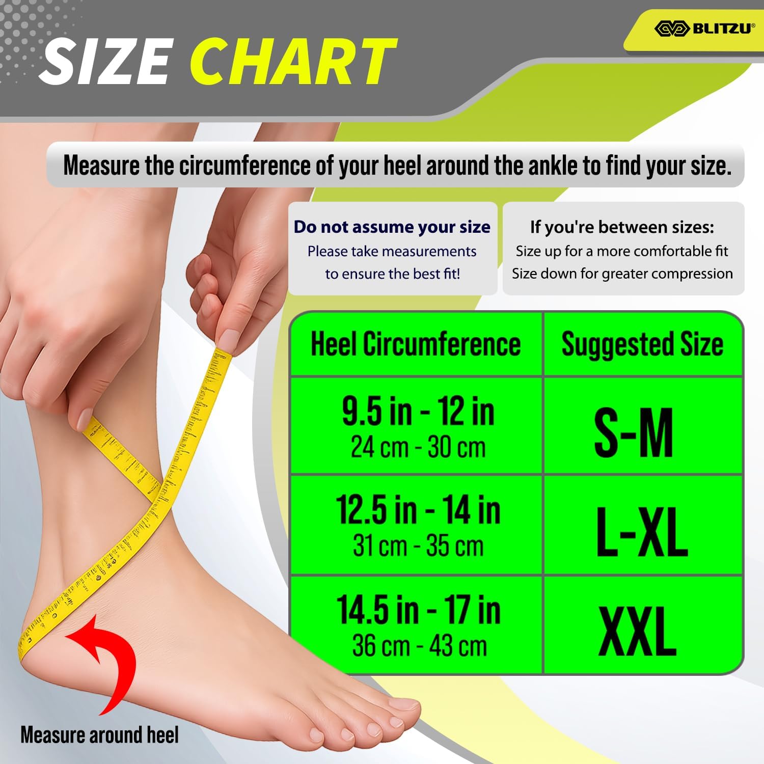 BLITZU Compression Socks for Plantar Fasciitis, Foot, Arch & Ankle Support | Open Toe Ankle Brace, Women & Men, Stabilizing Sleeve Wrap, Achilles Tendonitis, Neuropathy, Arthritis, Swelling & Heel Pain - Image 6
