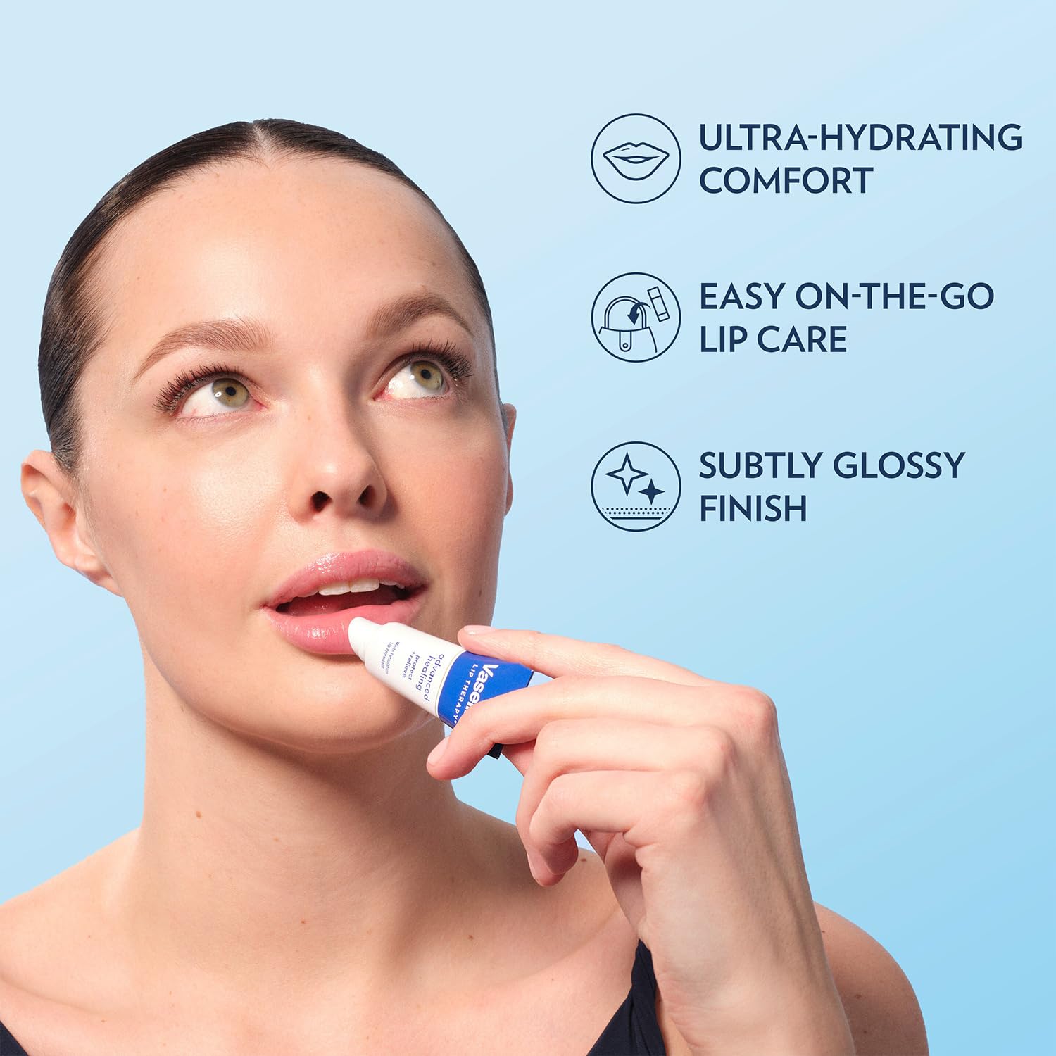 Vaseline Lip Therapy Advanced Healing 3-Pack – White Petroleum Moisturizing Lip Balm for Extremely Dry Lips, 0.35 Oz Ea - Image 4