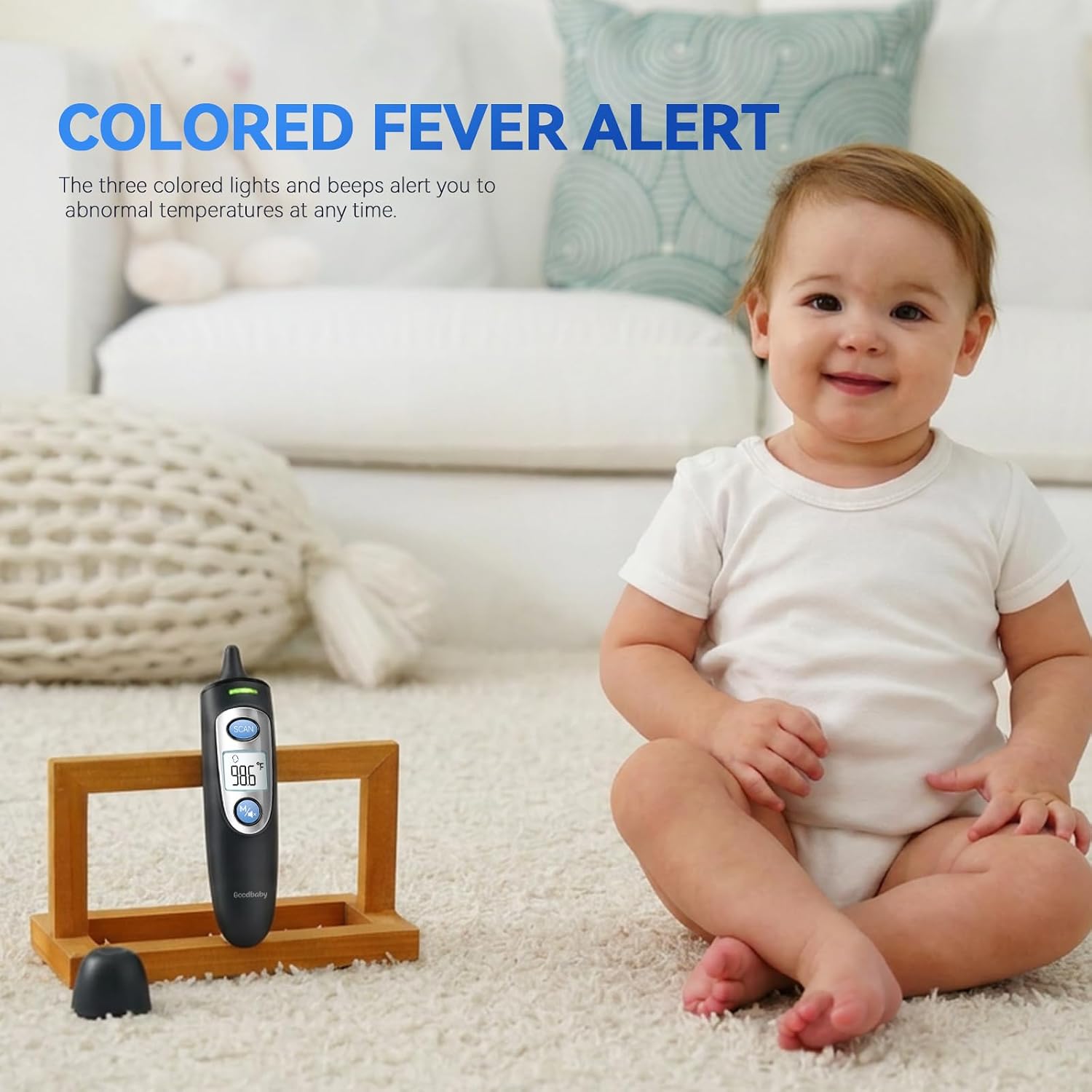 Ear and Forehead Thermometer for Adults & Kids, 1s Accurate Result (Black) | Fever Alarm - Image 7