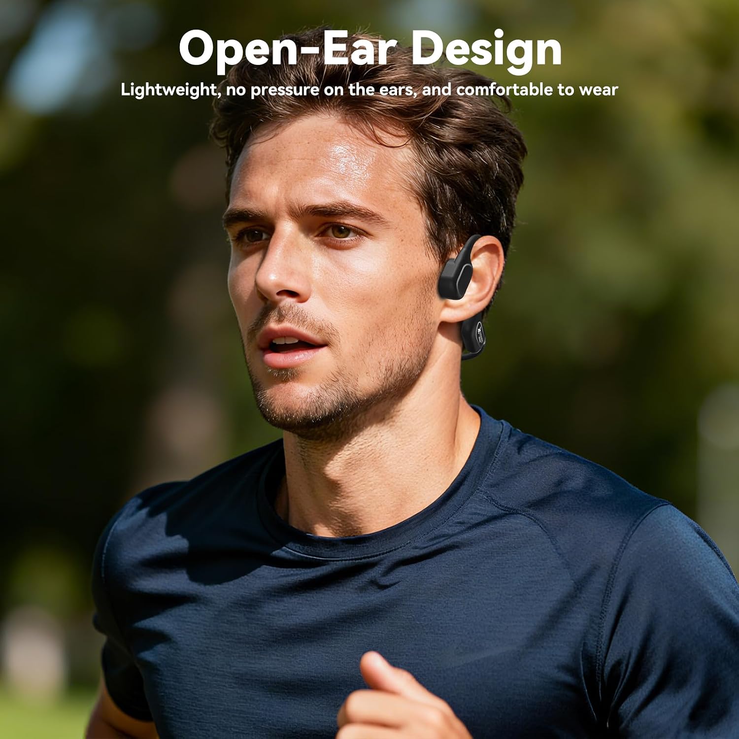 Soft Liquid Silicone Bone Conduction Swimming Headphones Underwater,IPX8 Waterproof Earbuds,Open Ear Swim Headphone with Skin-Friendly Silicone/Built-in 32G MP3-Player Earphones for Swim-Dark Black - Image 6
