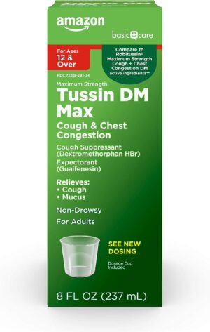 Amazon Basic Care Tussin DM MAX, Ma...