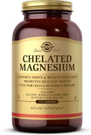 Solgar Chelated Magnesium, 250 Tabl...