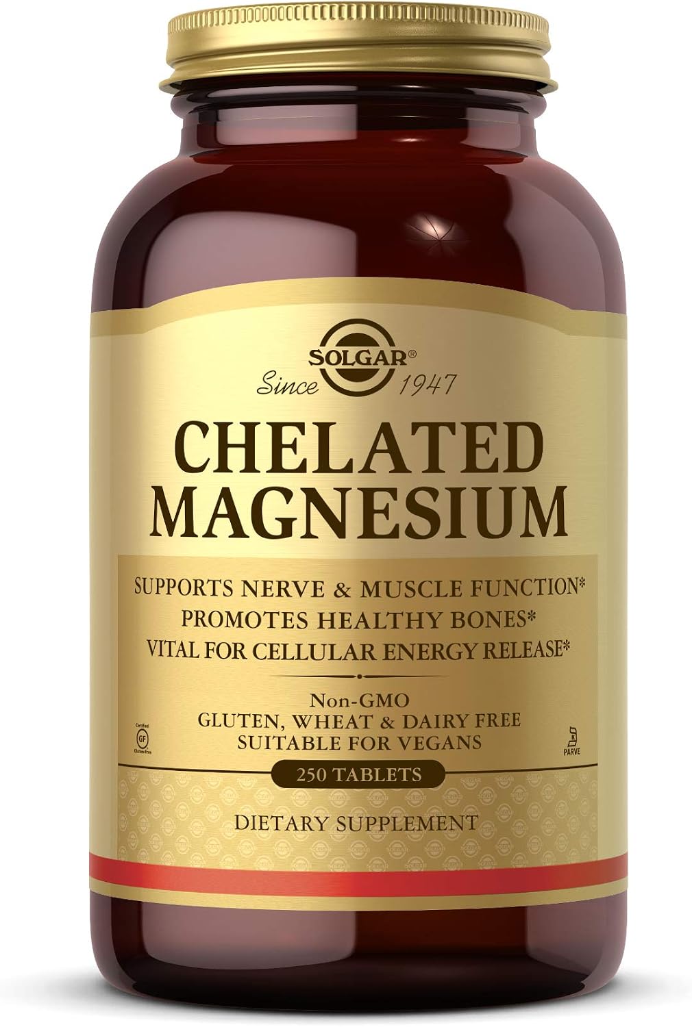 Solgar Chelated Magnesium, 250 Tabl...