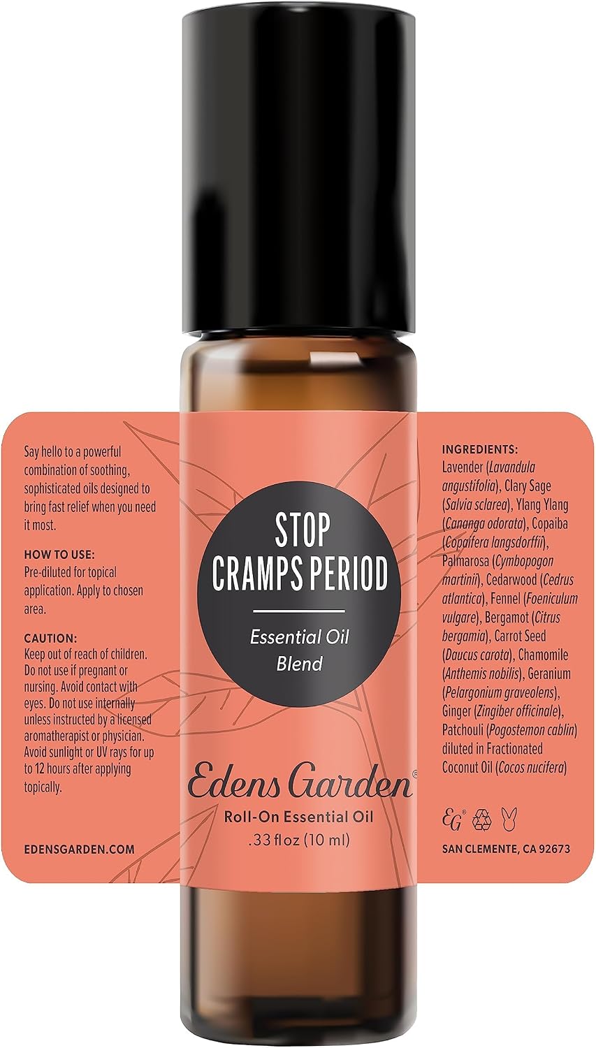 Edens Garden Stop Cramps Period Essential Oil Roll-On Blend- 100% Pure Premium Grade, Natural, Therapeutic, Aromatherapy, Kid & Skin Safe, The Best for Body, Comfort Pre-Diluted 10 ml (.33 fl oz) - Image 9