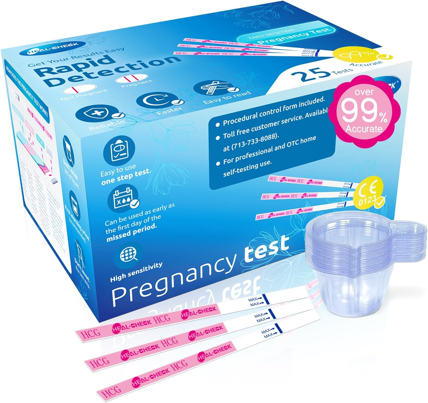 HEAL-CHECK Pregnancy Tests with Cup...