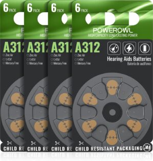 POWEROWL 24 Count Hearing Aid Batte...