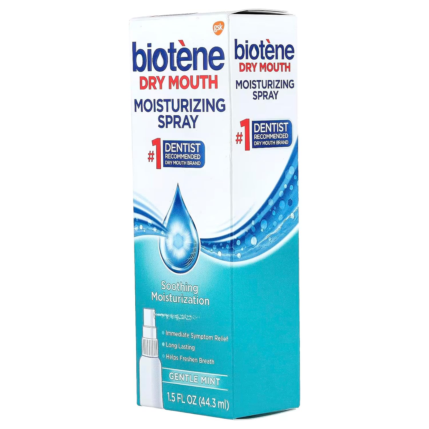 Biotene Gentle Mint Moisturizing Mouth Spray, Sugar-Free, for Dry Mouth and Fresh Breath, 1.5 Fl Oz (Pack of 3) - Image 3