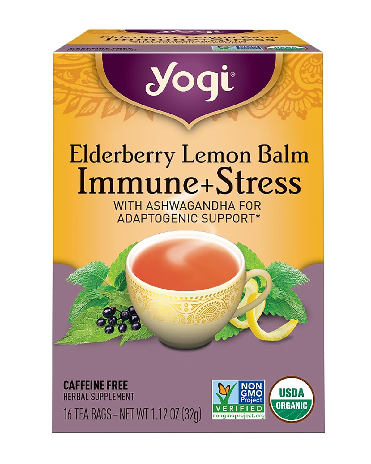 Yogi Tea, Tea Immune Stress Elderbe...