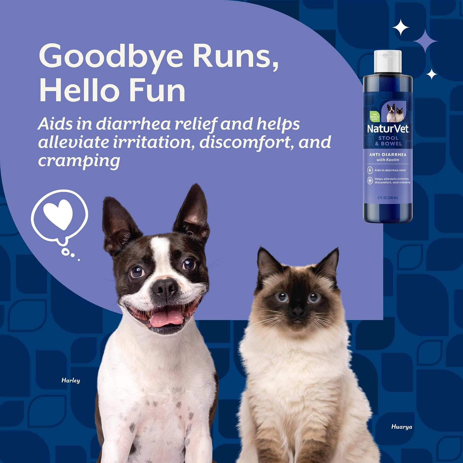 NaturVet Anti-Diarrhea Liquid Pet Supplement Plus Kaolin - 8 Oz | Alleviate Discomfort, Cramping, Irritation From Diarrhea for Dogs, Cats, Great Taste - Image 3