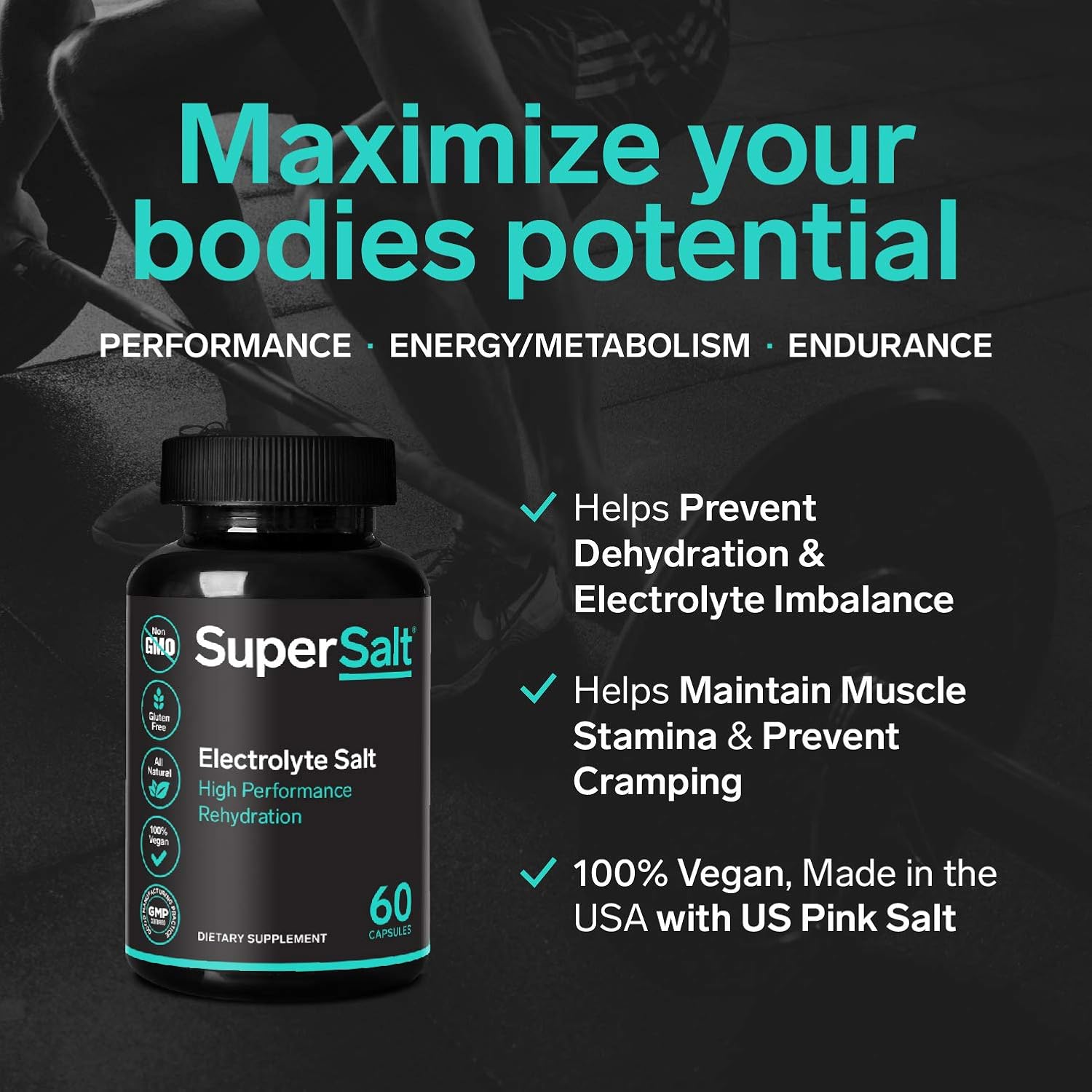 Keto Electrolyte Supplement, Salt Replacement Tablets for Rapid Oral Rehydration & Post Workout Recovery, Magnesium, Zinc, Sodium, Copper | 60 Capsules | Stop Leg Cramps and Restore Energy - Image 5