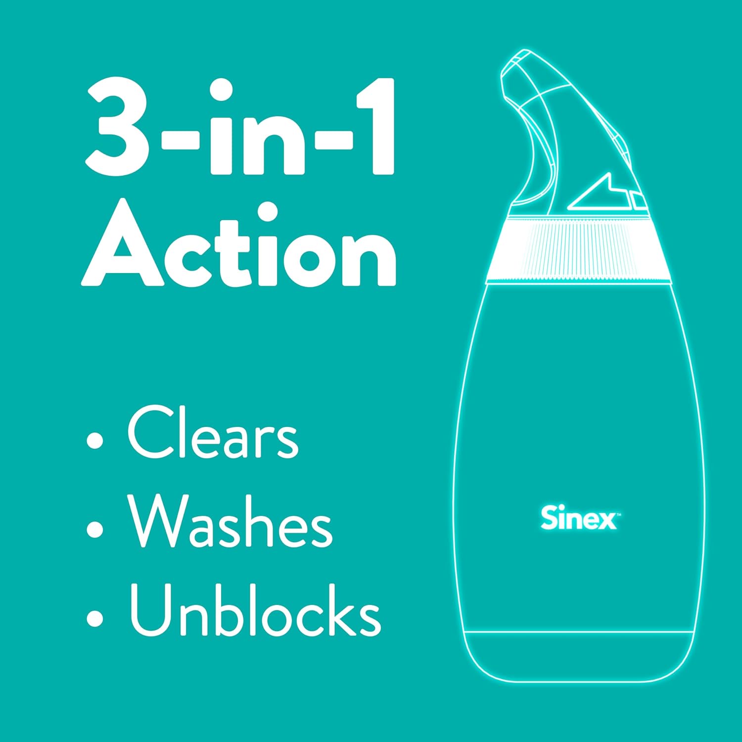 Vicks Sinex Saline Nasal Rinse Starter Kit, Drug Free Saline, Flush Out Mucus and Allergens, Fast & Effective Relief for Everyday Congestion from Sinus & Allergy, 1 Bottle + 30 Refill Packets - Image 10