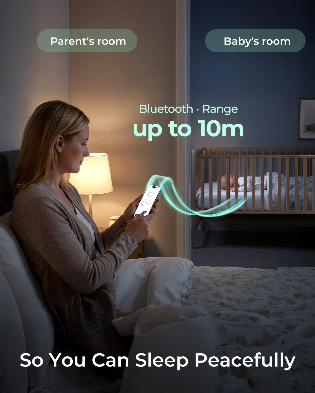 Momcozy Wearable Digital Thermometer for Baby, Continuous App Monitoring | Medical-Grade ,High Accuracy Thermometer for Kids & Infants, Instant Reads, Hypoallergenic 3M Sticker,APP Alert,Visual Trends - Image 9