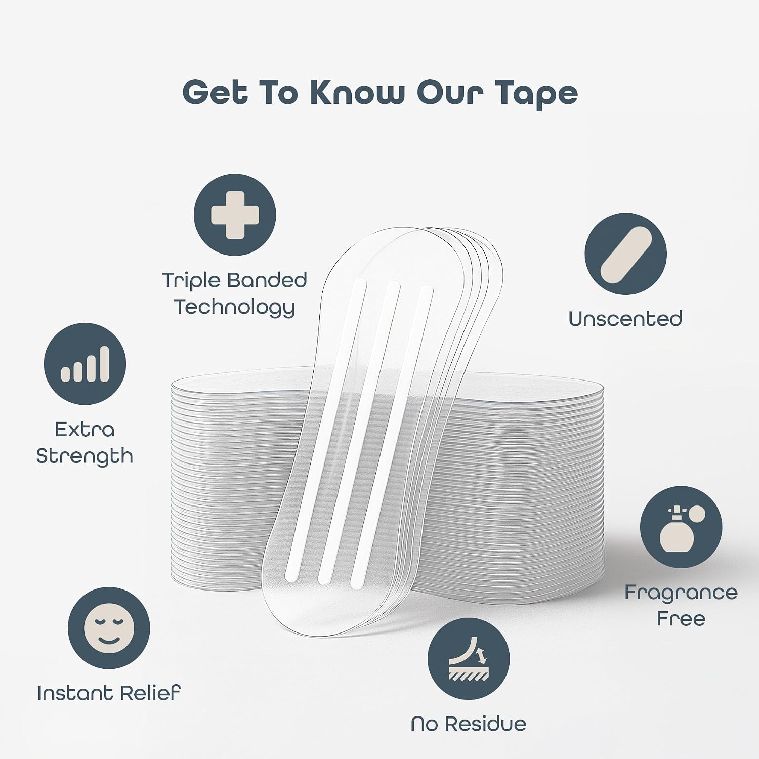 SleepHabits 45PC Breathing Strips, Non-Toxic Tested Nose Strips for Breathing & Sleep | Nasal Strips for Snoring Solution | Extra Strength Congestion Relief | Nasal Strips for Sleeping, Unscented - Image 2
