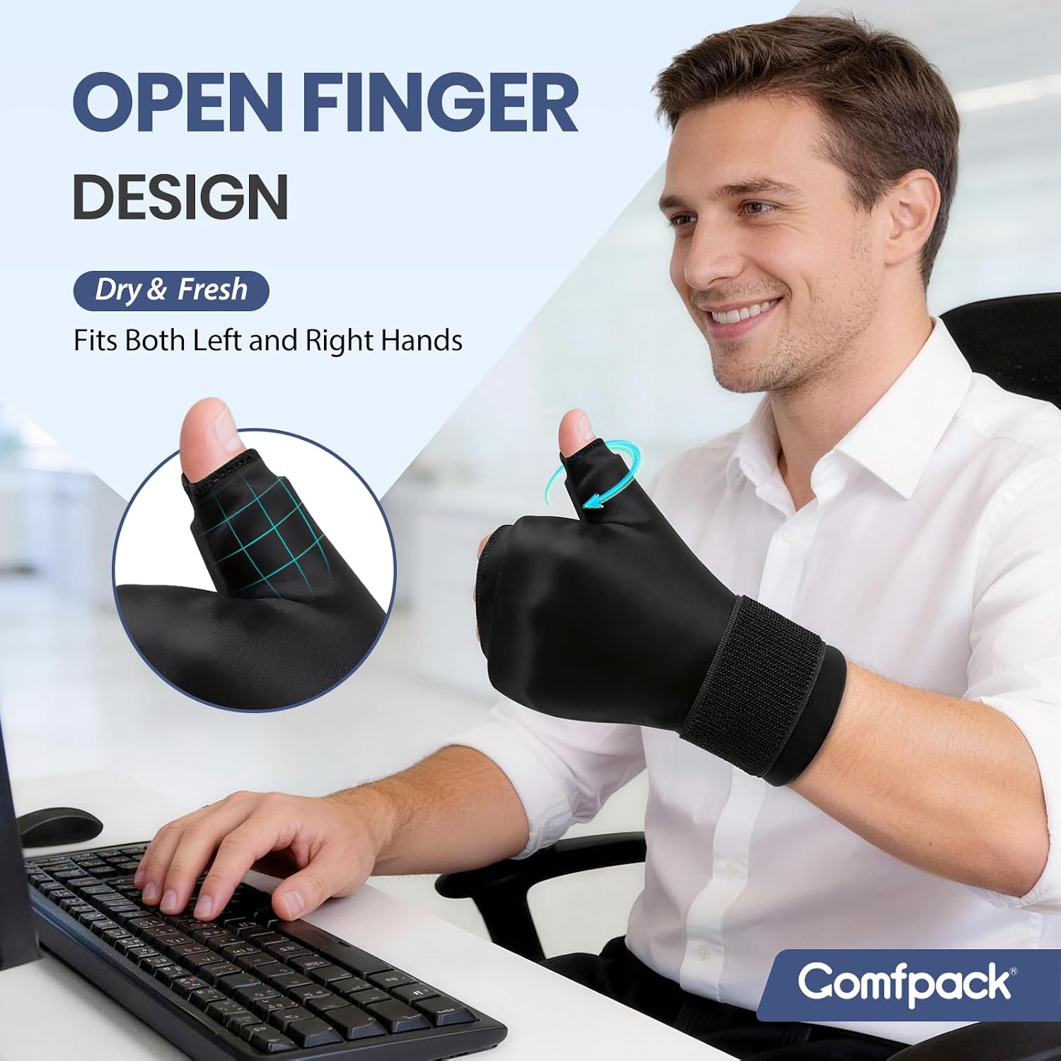 Hand Ice Pack Glove, Soft Gel Thumb Wrist Ice Pack for Arthritis | Reusable Hot Cold Therapy Compress, Ice Warp for Tenosynovitis, Swelling, Surgery, Tendonitis, Carpal Tunnel, Trigger Finger - Image 5