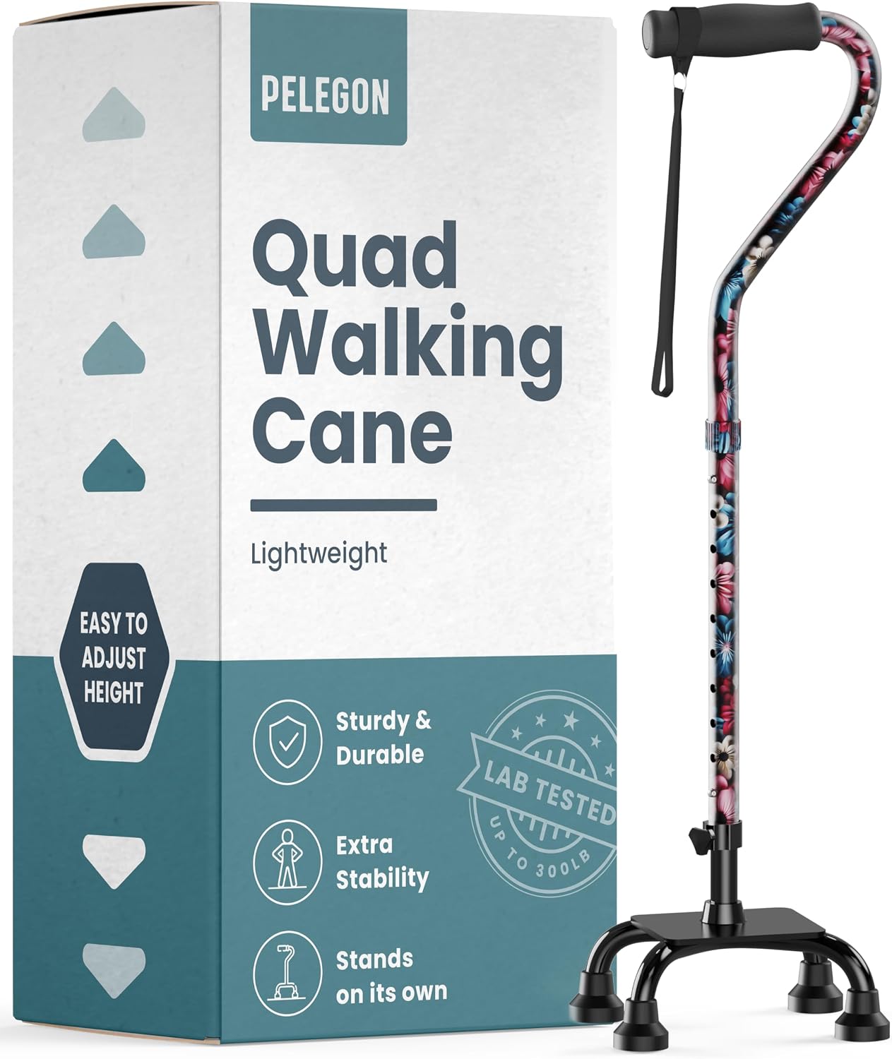 PELEGON Quad Cane (300 lb) – ...