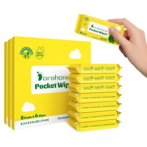 Unscented Travel Wet Wipes, 99% Pur...