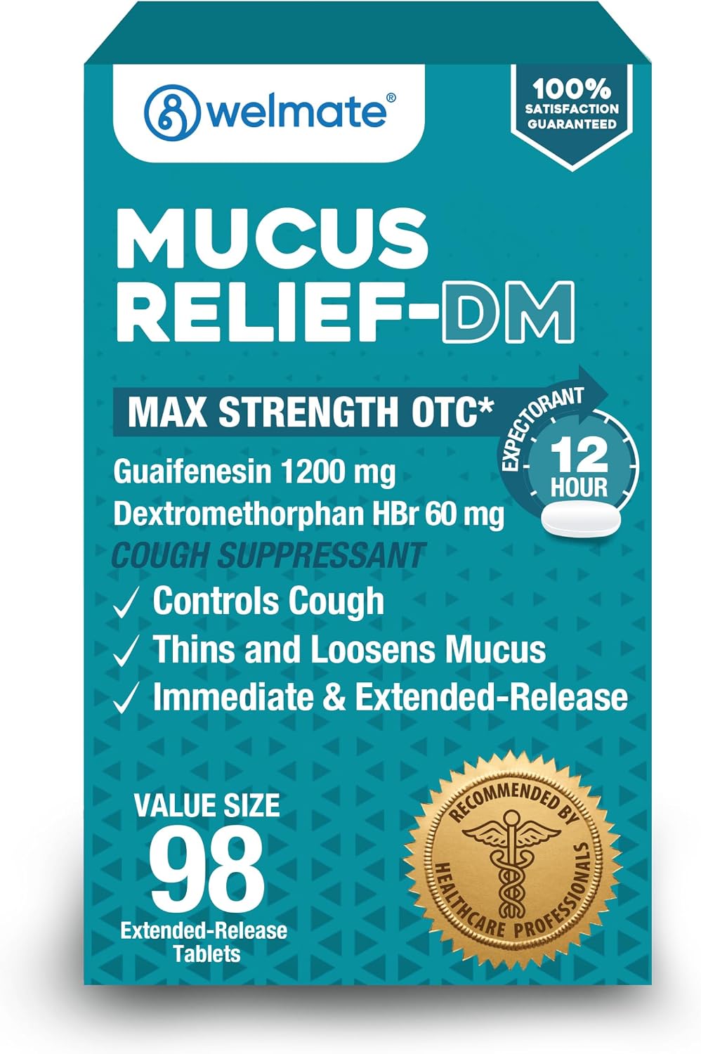 WELMATE Max Strength 12Hr Mucus Rel...