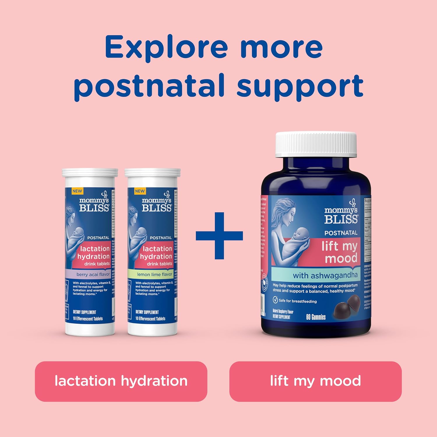 Mommy's Bliss Postnatal Support Reset My Body Gummies with Biotin & Collagen, Supports Postpartum Energy, Healing & Joint Health + Hair, Skin & Nails Health, Gluten Free, 60 Gummies (30 Servings) - Image 7