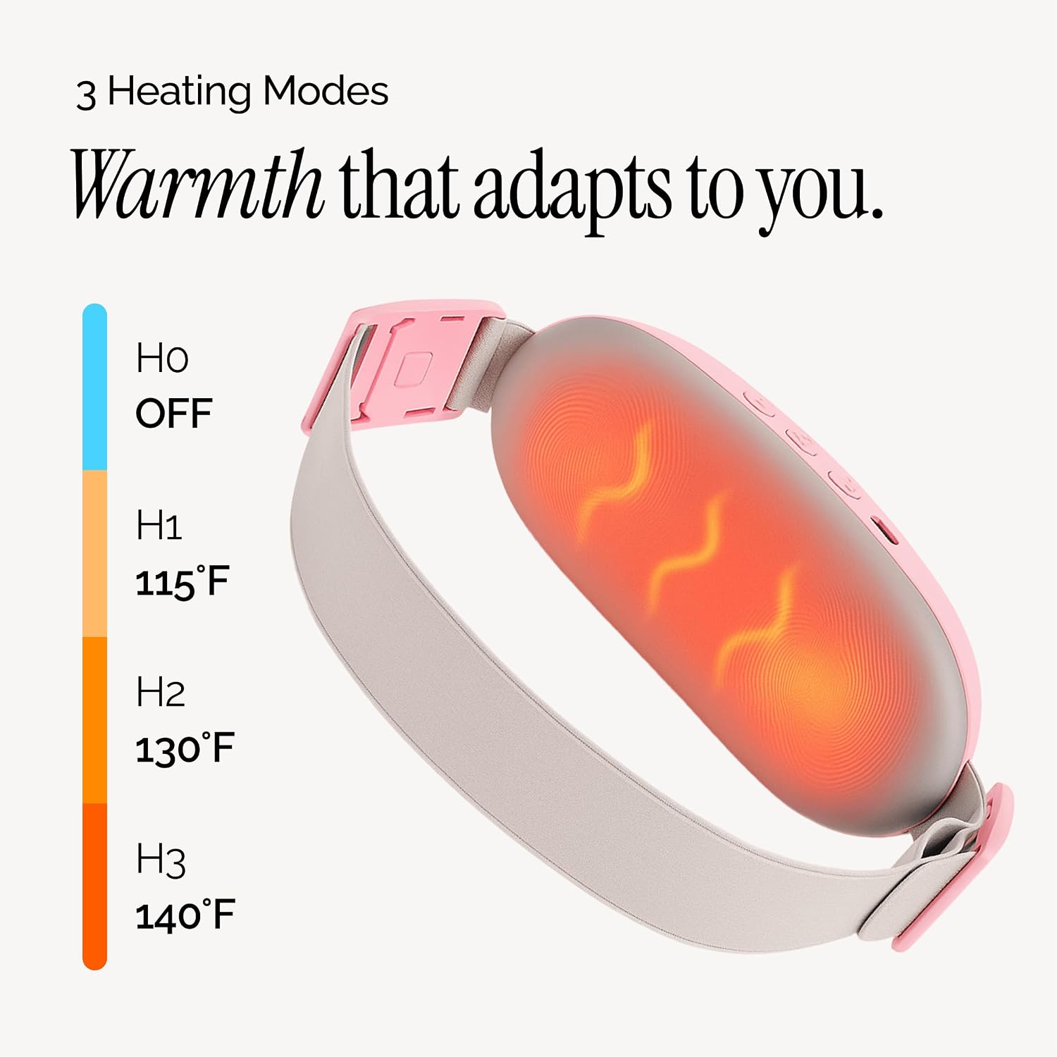 Menstrual Heating Pad for Period Cramps – Portable Heating Pad for Period Cramps Relief with Heat & Massage, Wearable Cordless Warmer for Pain Relief, Rechargeable & Wireless for Women - Image 3