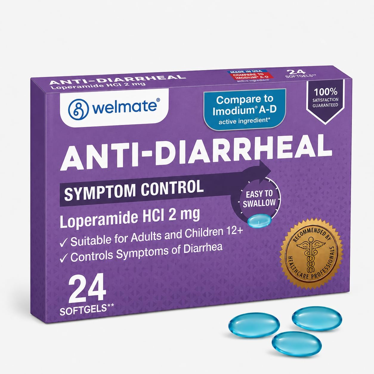 WELMATE Anti Diarrhea Pills, Lopera...