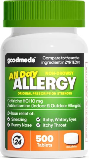 24-Hour Allergy Medicine 500-Count ...