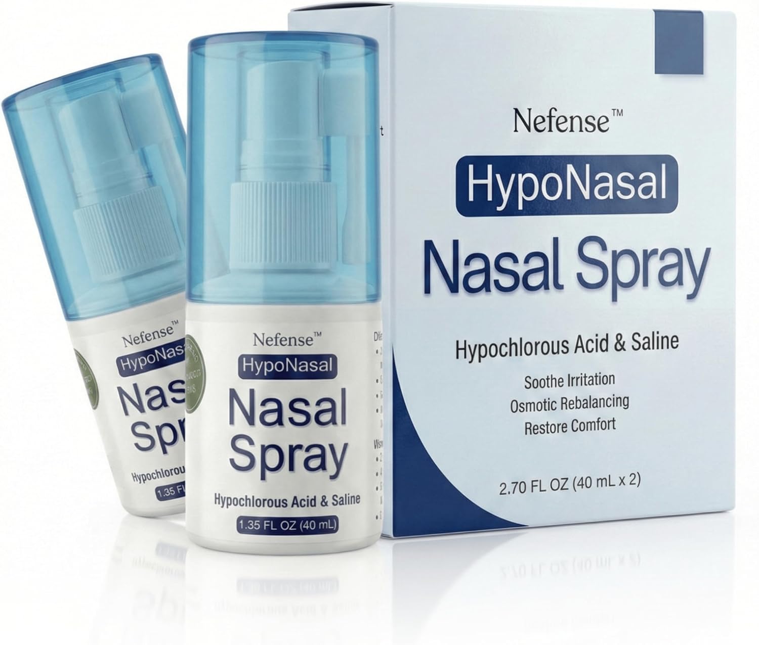 HypoNasal Daily Nasal Spray, Doctor Approved Hypochlorous Acid Antimicrobial Spray Cleanses Irritants Causing Allergies Inflammation Congestion Snoring and Irritation, Deep Sleep, Opens Airways