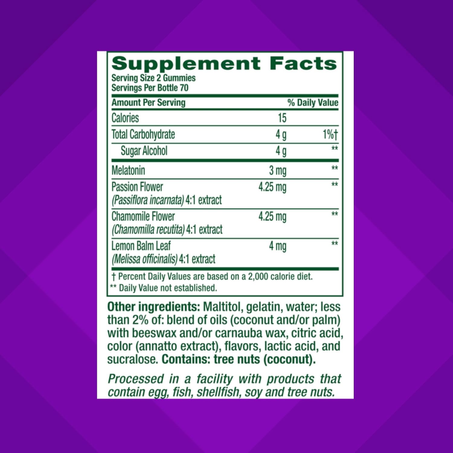 Vitafusion Melatonin Gummies Sugar Free | 3mg Per 2 Gummies| 140 Count - Image 4