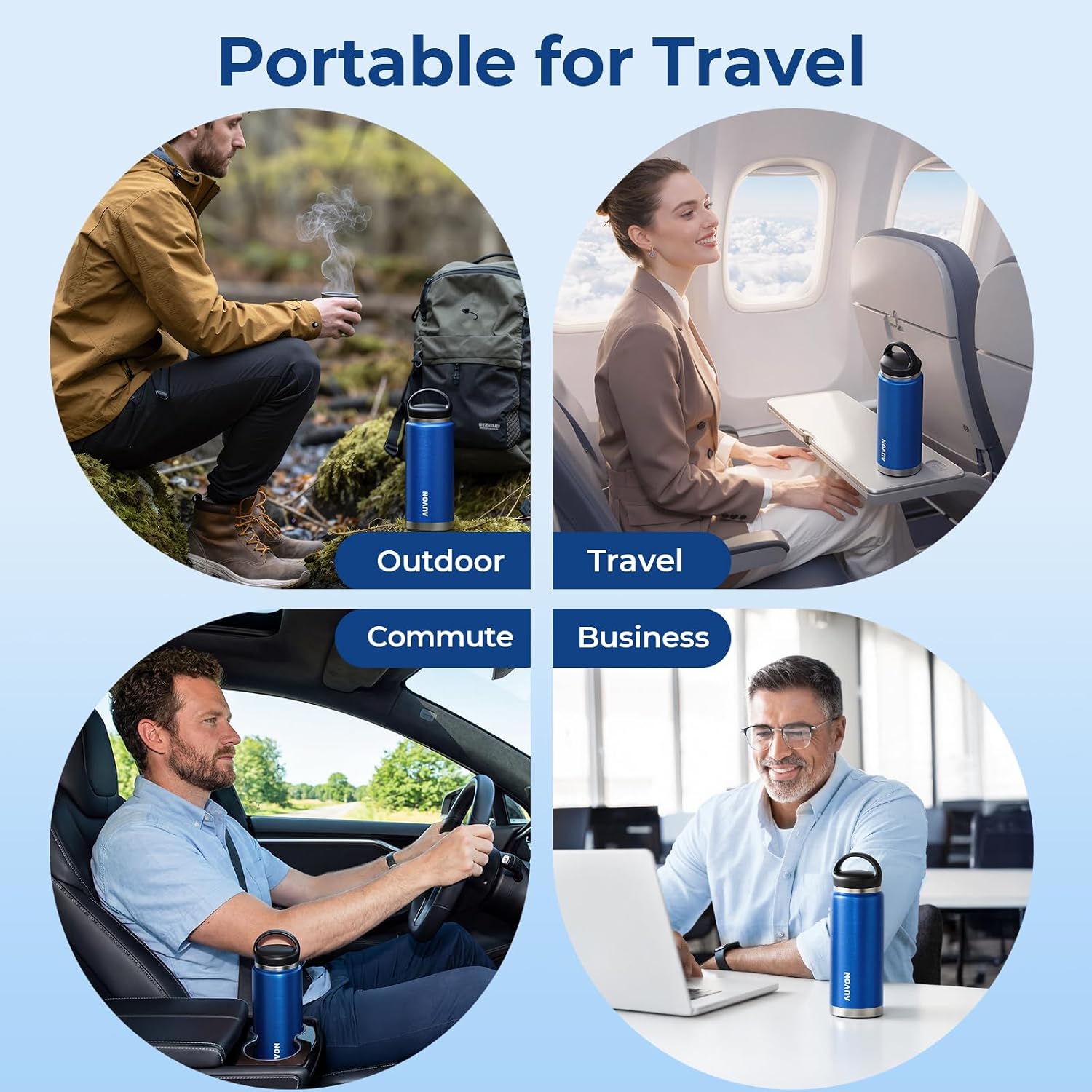 AUVON Insulin Cooler Travel Case, 220g TSA Approved Ice Pack, Handle Design | Cold Vacuum Insulin Bottle with Medical ID Tag, Med Anti-Freezing Pouch, Diabetes Travel Case, Portable for Daily & Trips - Image 9