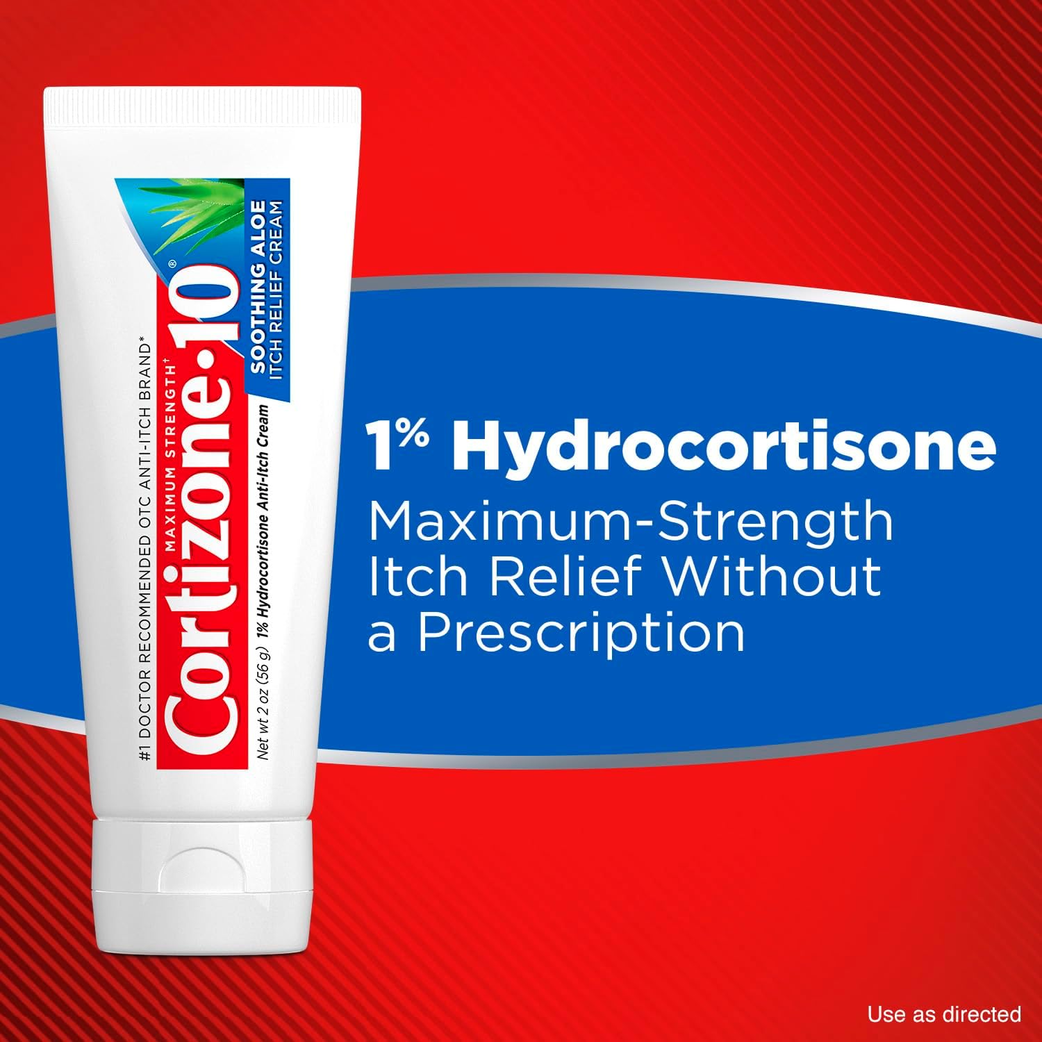 Cortizone-10 Maximum Strength Soothing Aloe Itch Relief Cream, 1% Hydrocortisone, Fast-Acting, Anti-Itch Cream for Bug Bites, Rash, Eczema, Psoriasis, Poison Ivy, Oak, Sumac & More, 2 oz - Image 4