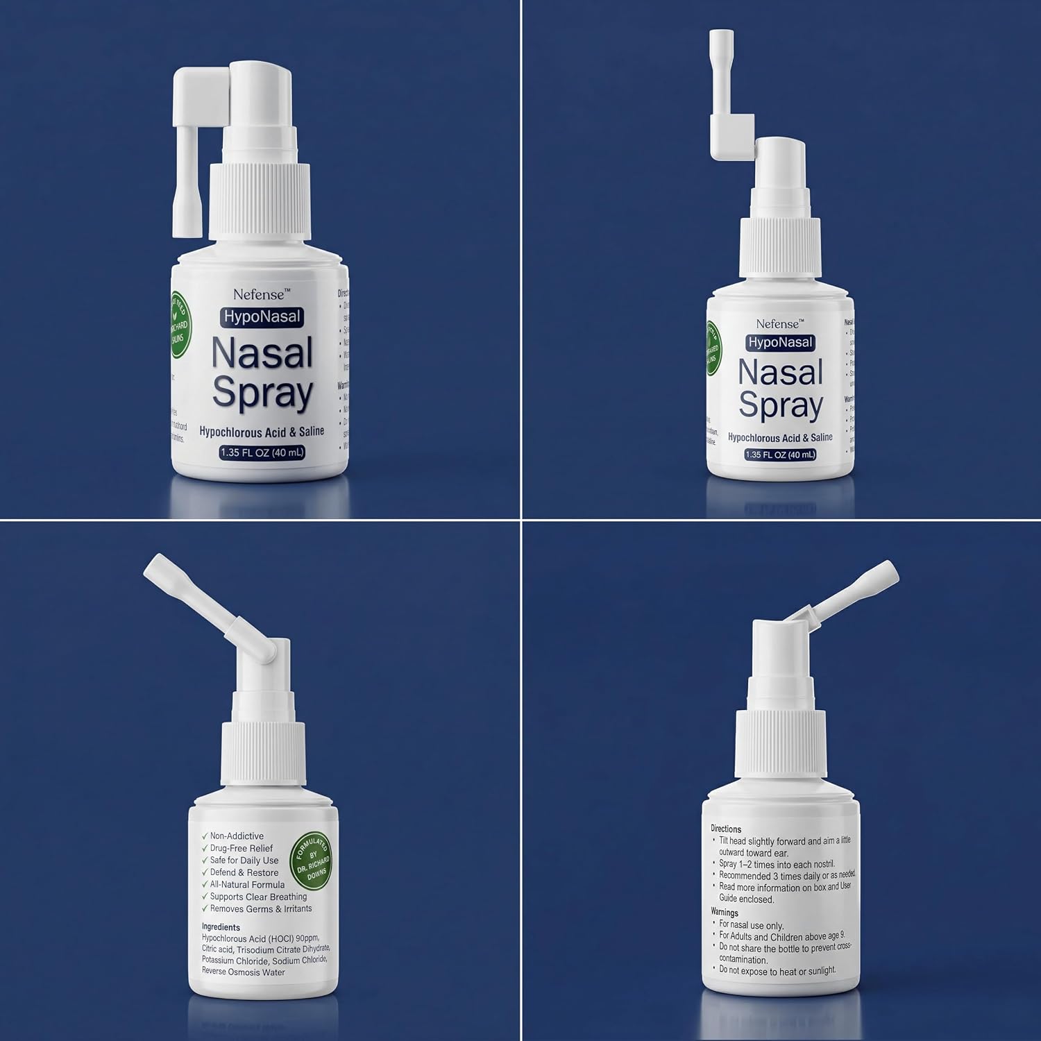 HypoNasal Daily Nasal Spray, Doctor Approved Hypochlorous Acid Antimicrobial Spray Cleanses Irritants Causing Allergies Inflammation Congestion Snoring and Irritation, Deep Sleep, Opens Airways - Image 3