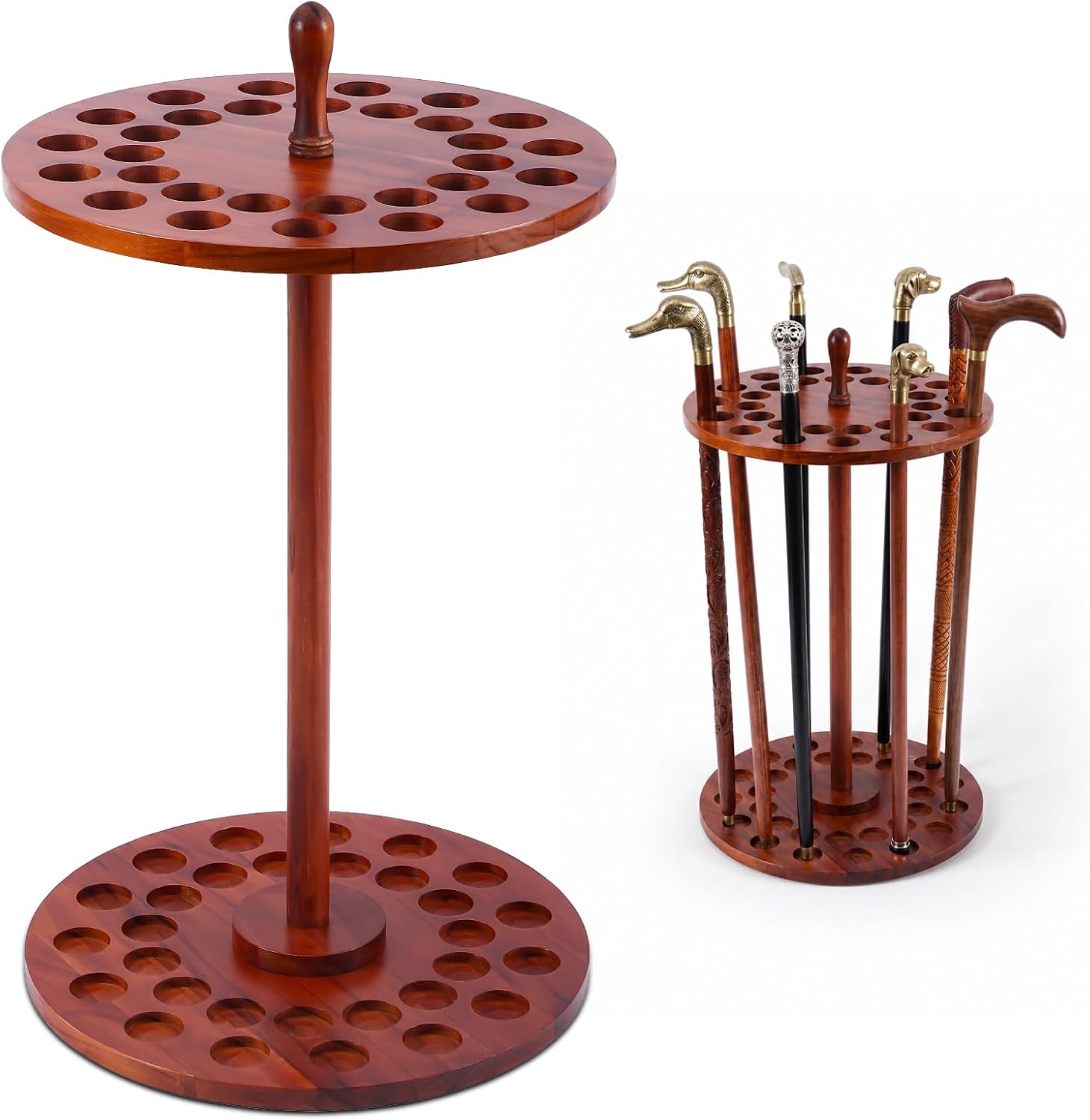 Leinuosen Rustic Wooden Walking Can...
