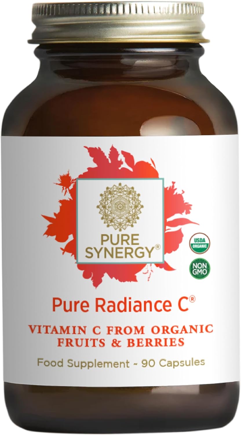 PURE SYNERGY Pure Radiance C | Organic Vitamin C Capsules | 100% Natural, Whole Food, Non-GMO Supplement with Organic Camu Camu | for Immune and Collagen Support (90 Capsules) - Image 4