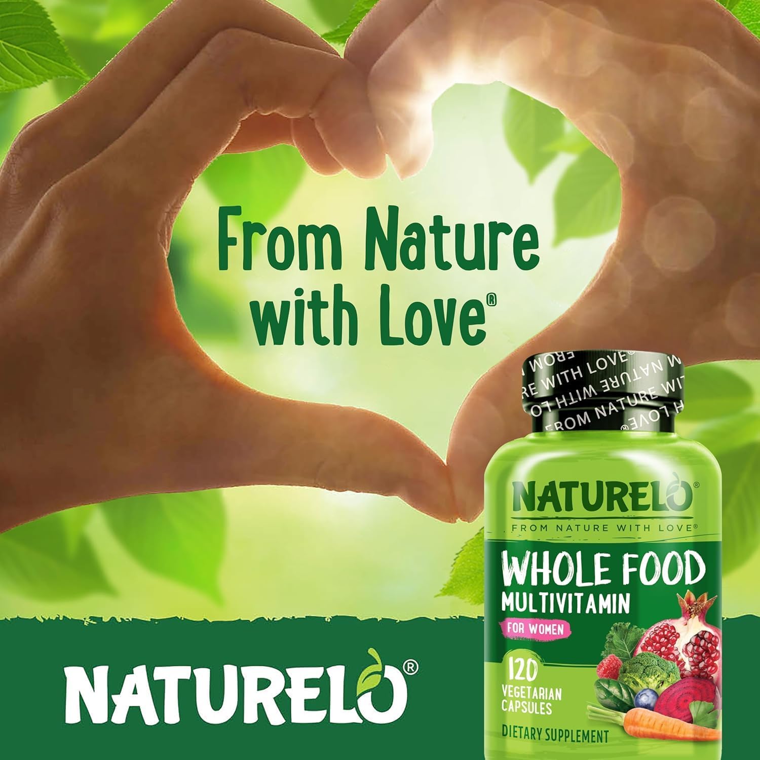 NATURELO Whole Food Multivitamin for Women - with Vitamins, Minerals, & Organic Extracts - Supplement for Energy and Heart Health - Non GMO - 120 Vegan Capsules - Image 9