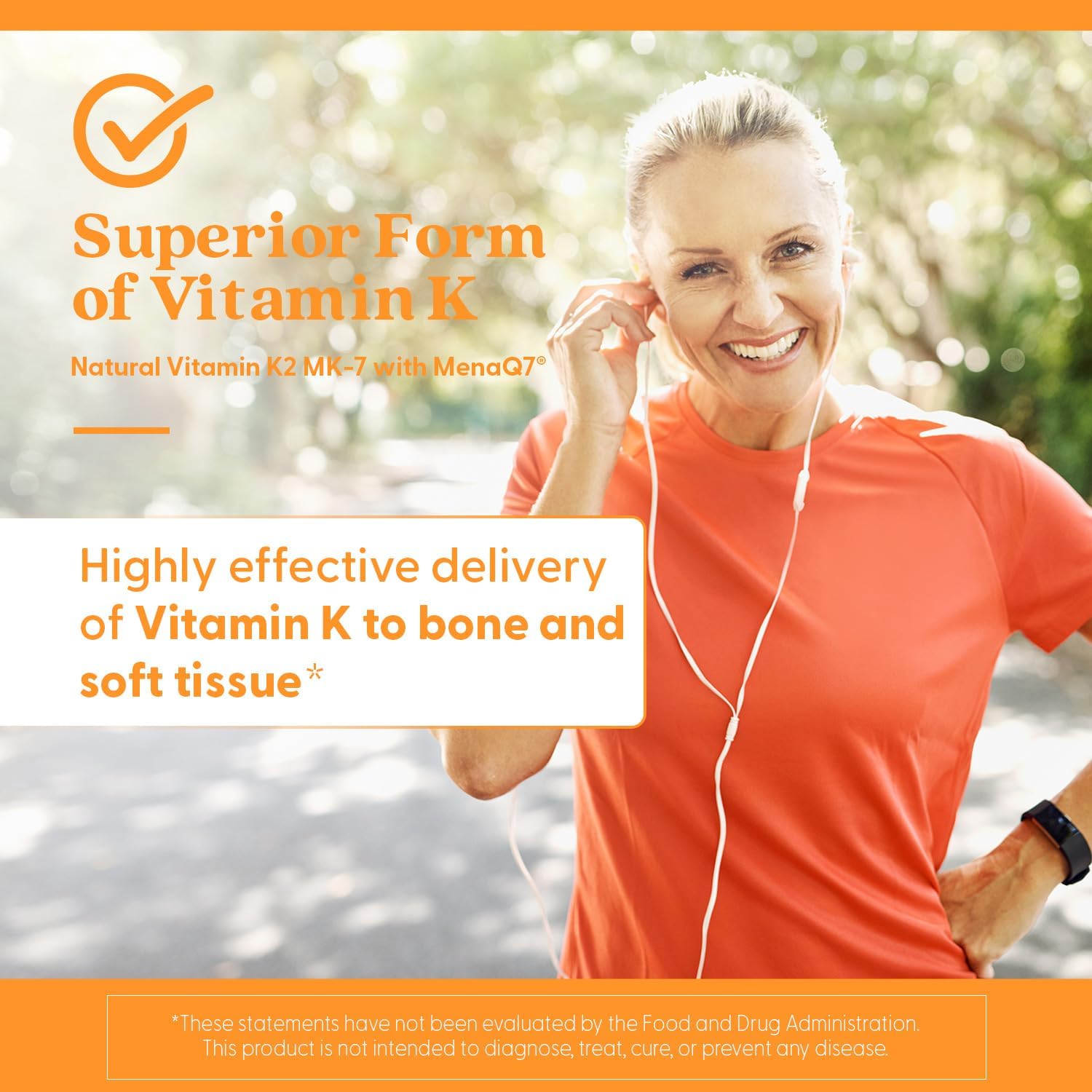 Doctor's Best Natural Vitamin K2 MK7 Supplement for Men & Women - Bone Health Support, 45 mcg Vitamin K-2 MK-7 Capsules with MenaQ7, Calcium Support, Non GMO, Vegan - 60 Veg Caps - Image 6