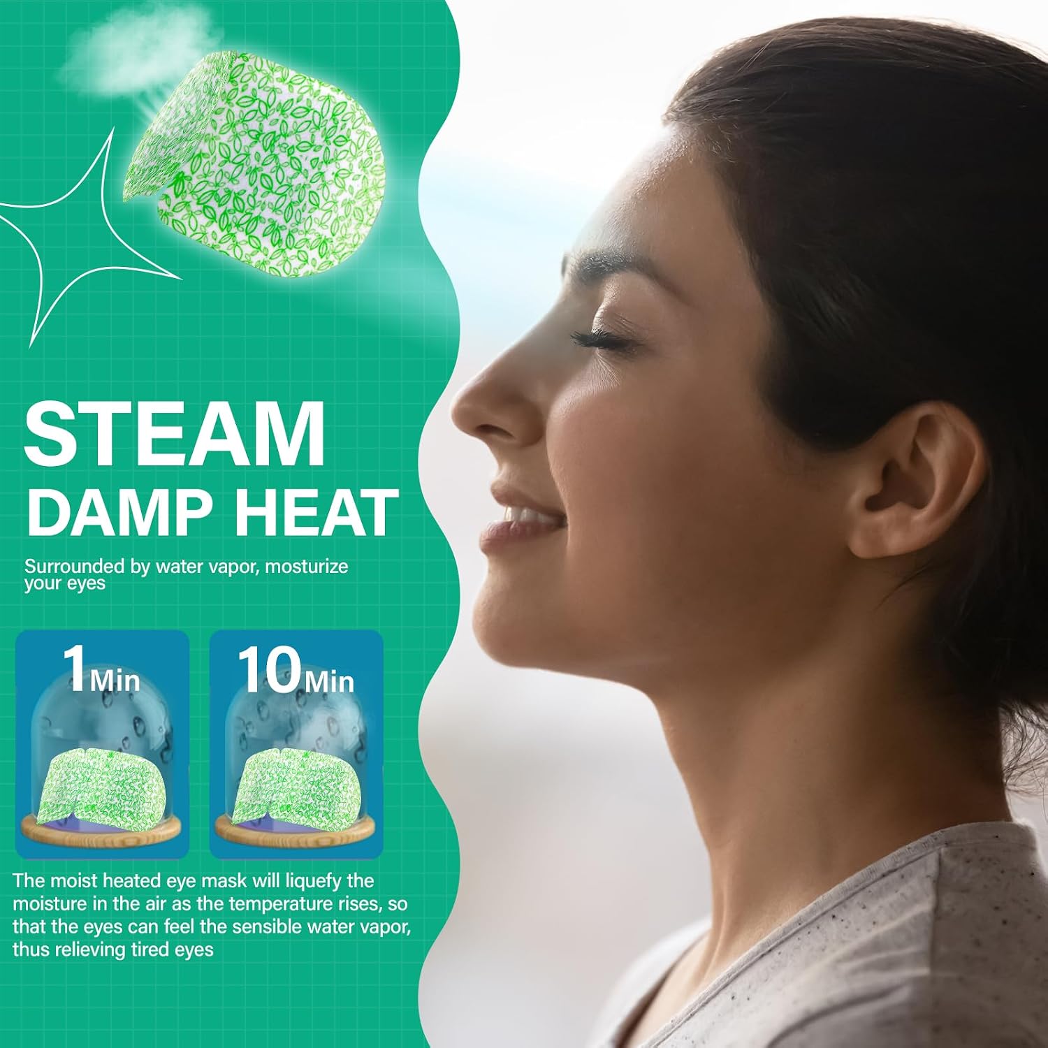 16 Packs Steam Eye Mask,Warm Eye Compress for Dry Eyes Sleep Mask,Hot Auto Heated Eye Masks Relaxing Items for Women Moist Heat for Eyes Soothing Eye Fatigue,Disposable EyeMask for SPA Essentials - Image 3