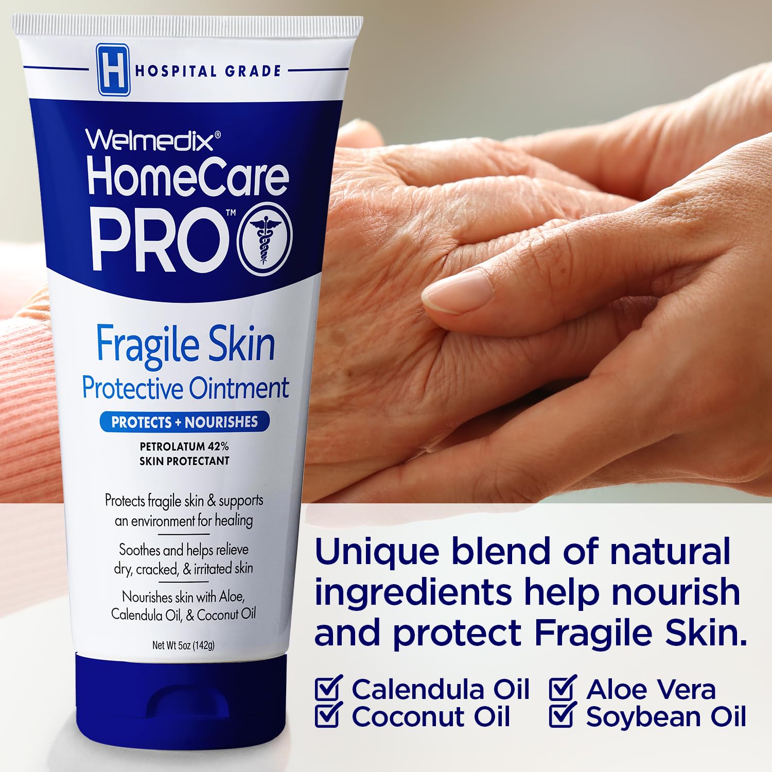 Welmedix Healing Ointment for Dry Skin - Skin Protection Barrier Cream | Hospital Grade Intensive Healing Ointment - Moisturizer for Very Dry, Cracked Skin - 5oz Tube - Image 8