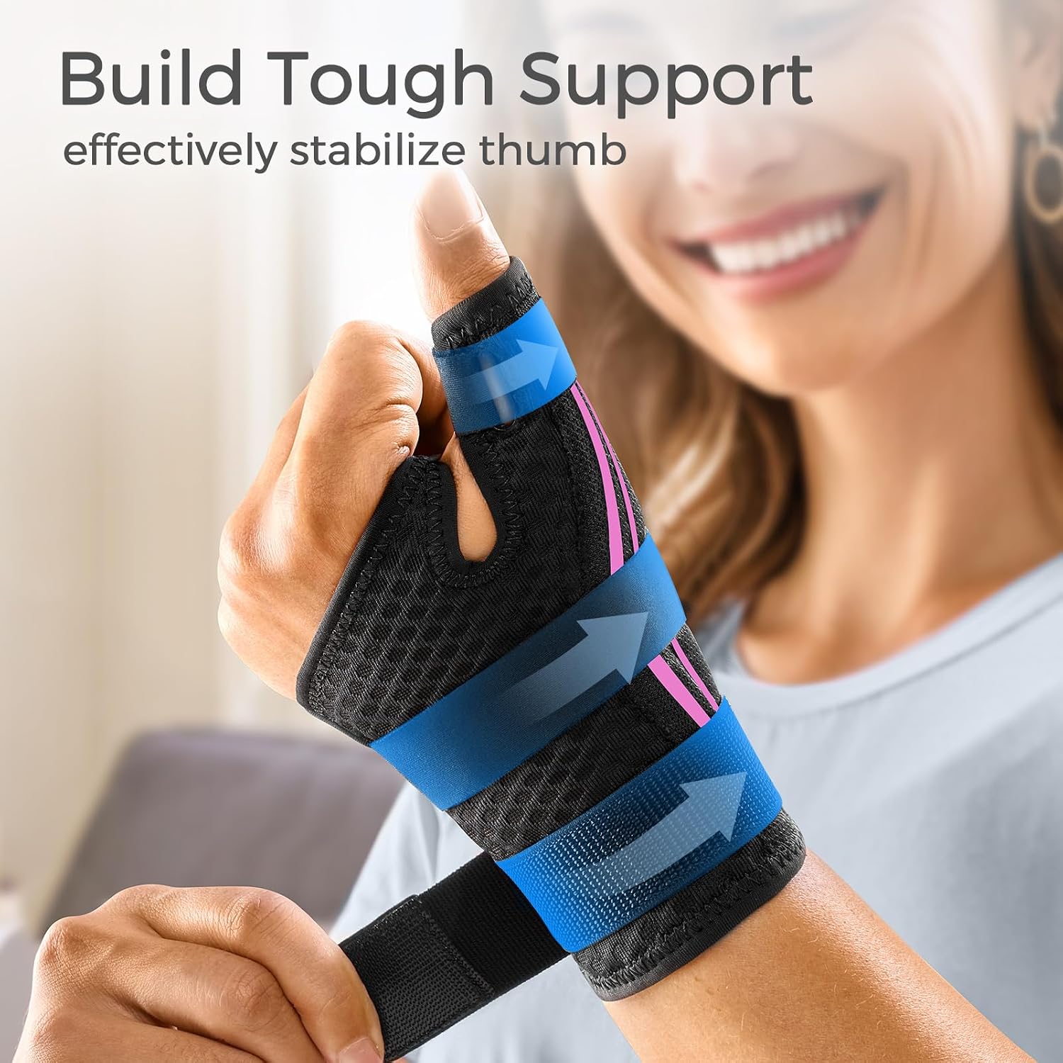 FREETOO Thumb and Wrist Brace Right Left Hand for Arthritis and Support | Thumb Spica Splint,Thumb Stabilizer;De Quervain Syndrome,Sprain,Tendinitis,Trigger thumb,CMC;Sleeping,Work,Type,Ergonomical - Image 3