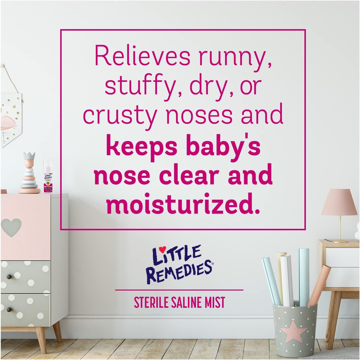 Little Remedies Sterile Baby Saline Nasal Mist, 3 Fl Oz | Safe for Newborns, Relieve Stuffy and Dry Noses, Drug-Free, Gently Wash Away Mucus - Image 4