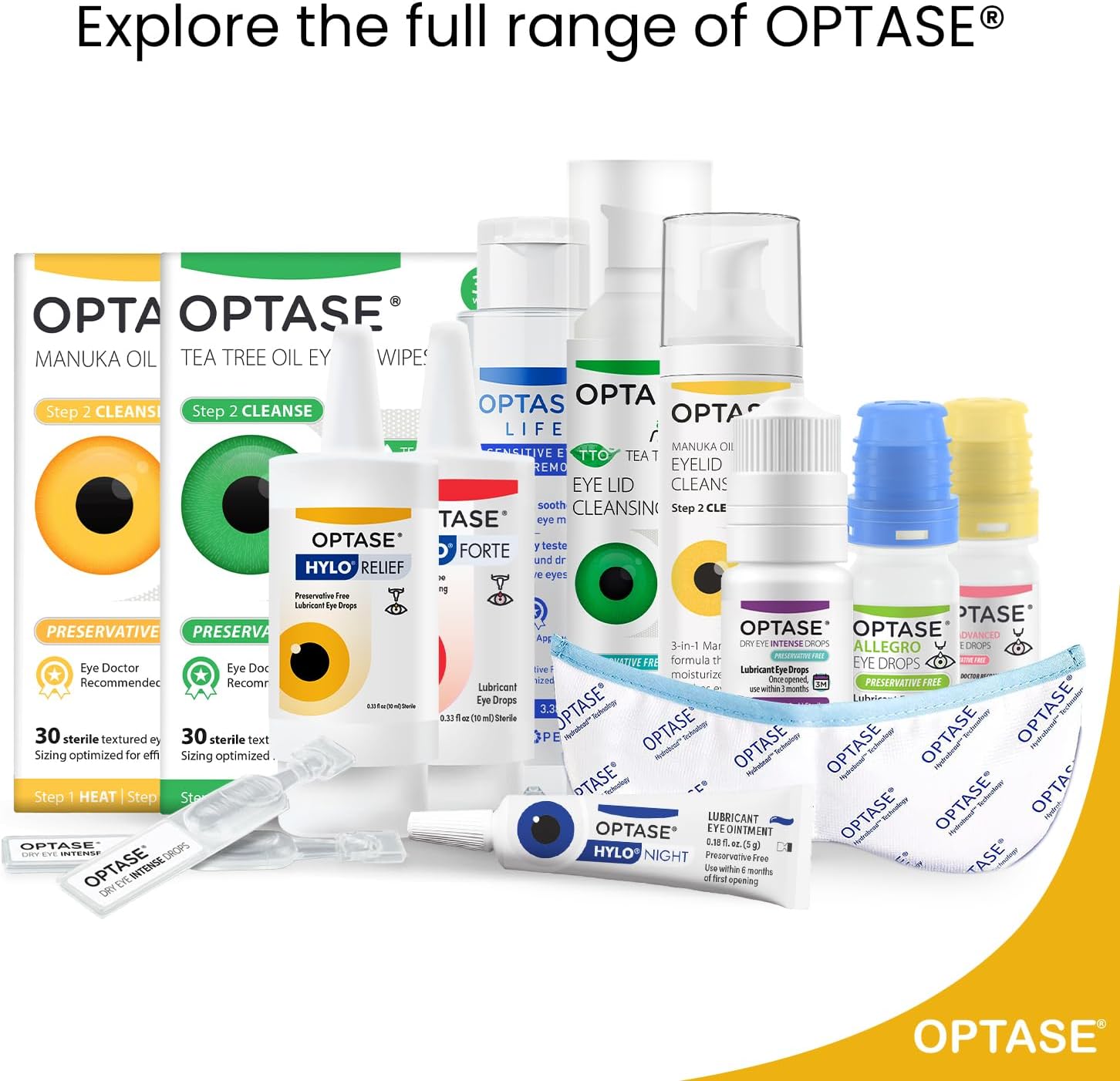 Optase® HYLO® Relief Dry Eye Drops, 0.33 fl oz | Preservative Free Eye Drops for Dry Eyes - One Click, One Drop Lubricant for Dryness - Contact Lens Compatible - 300 Drops - Image 8