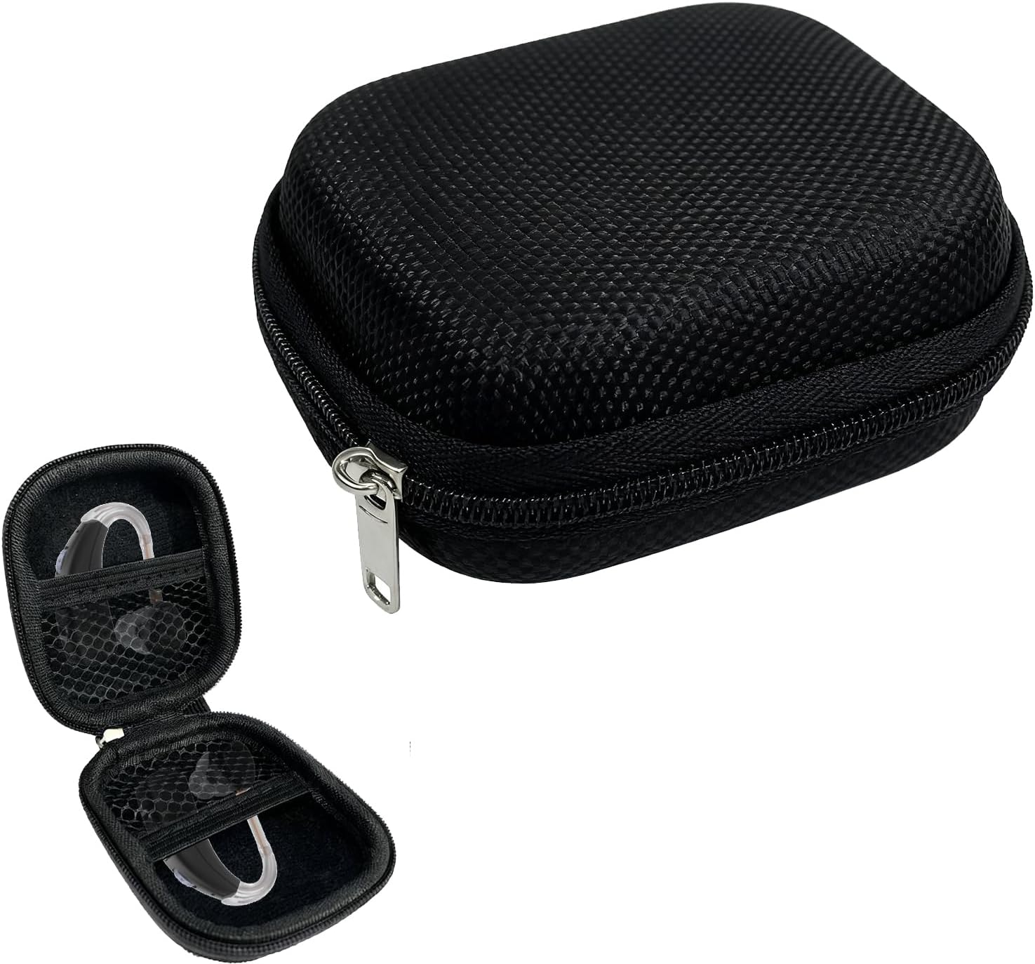 Hearing Aid Case Storage and Travel Hard Carrying Pocket for Ear Gear Small Waterproof Pouch with Mesh Universal Hearing Aid Covers and Accessories Battery Holder Cases for Women and Men