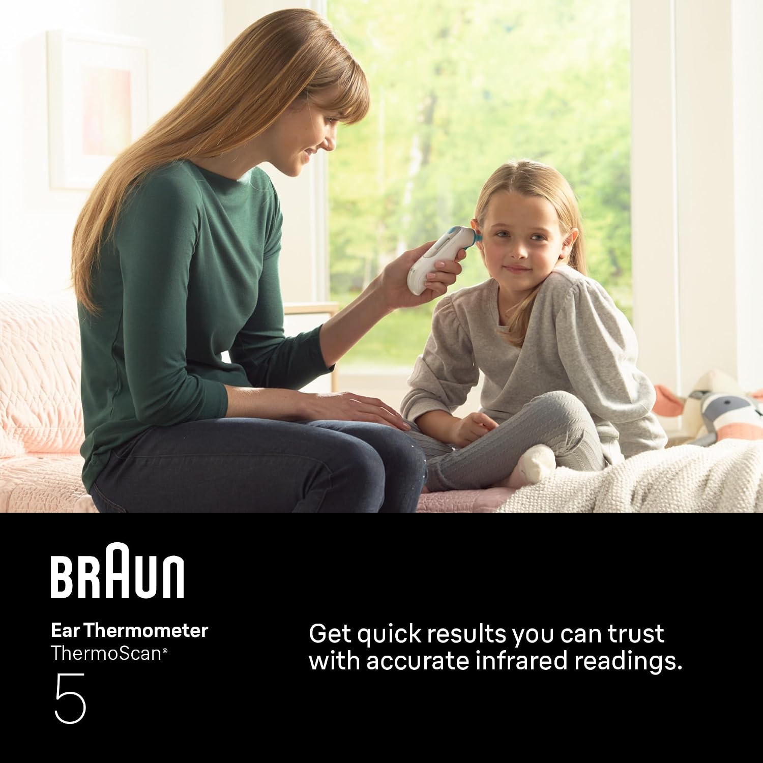 Braun ThermoScan 5 Digital Display Ear Thermometer | Baby and Infant Thermometer with ExacTemp Stability Indicator for Professional Accuracy, Recommended by Pediatricians - Image 2