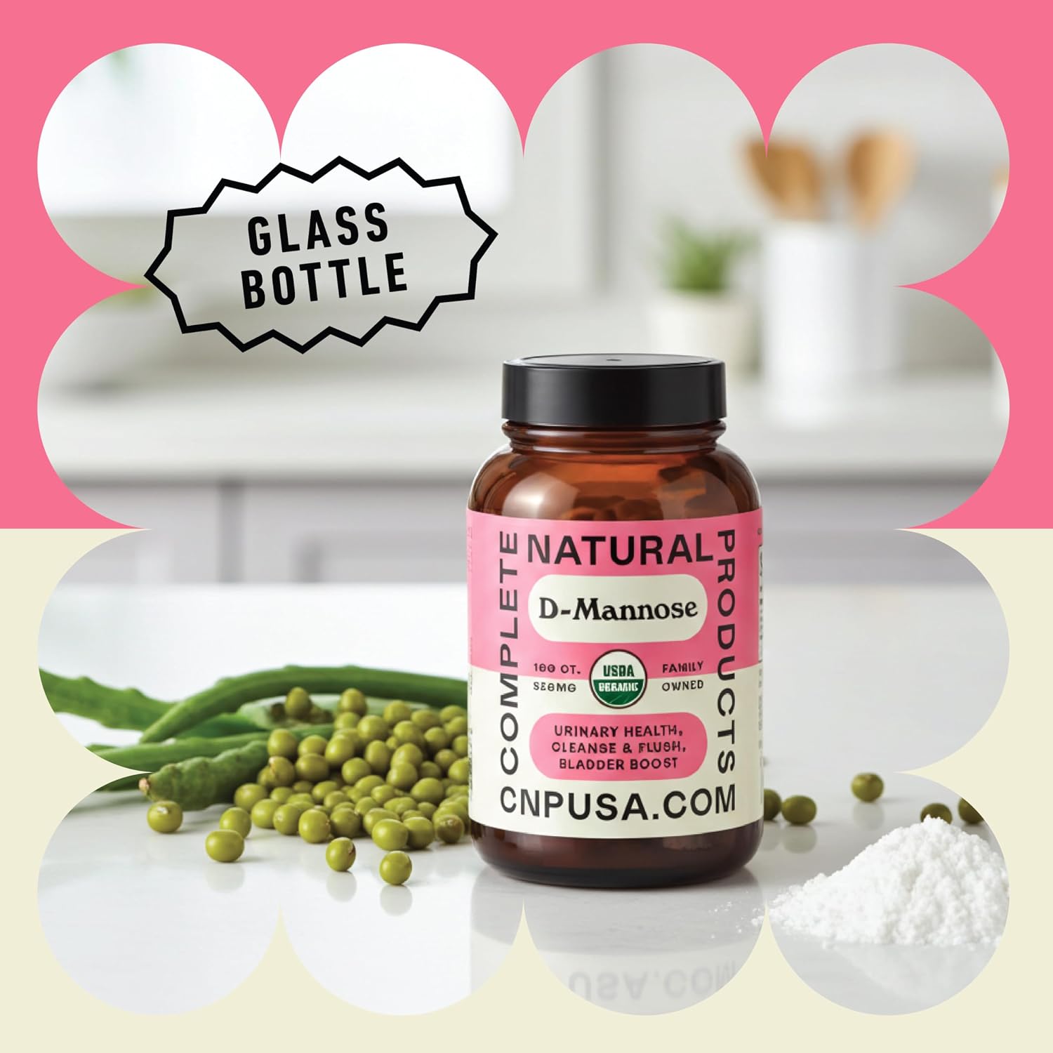 CNP | D Mannose Capsules 520mg - UTI Support, Bladder Urinary Tract Aid | Organic D mannose 520mg capsules for UTI support, urinary tract and bladder health; vegan non GMO, no fillers, kosher - Image 4