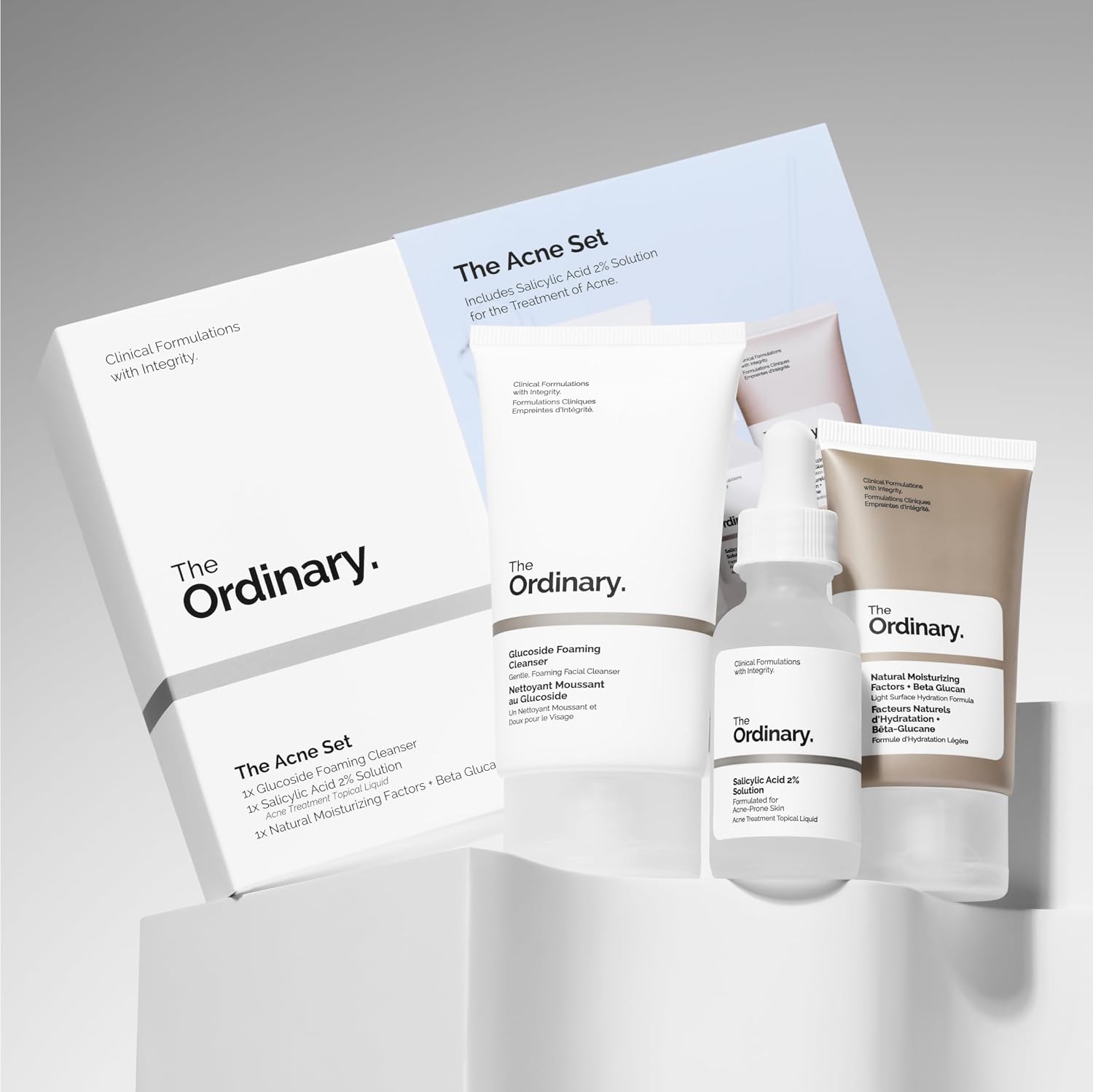 The Acne Set, 3-Step Skin Regimen with Glucoside Foaming Cleanser, Salicylic Acid 2% Solution, and Natural Moisturizing - Image 4