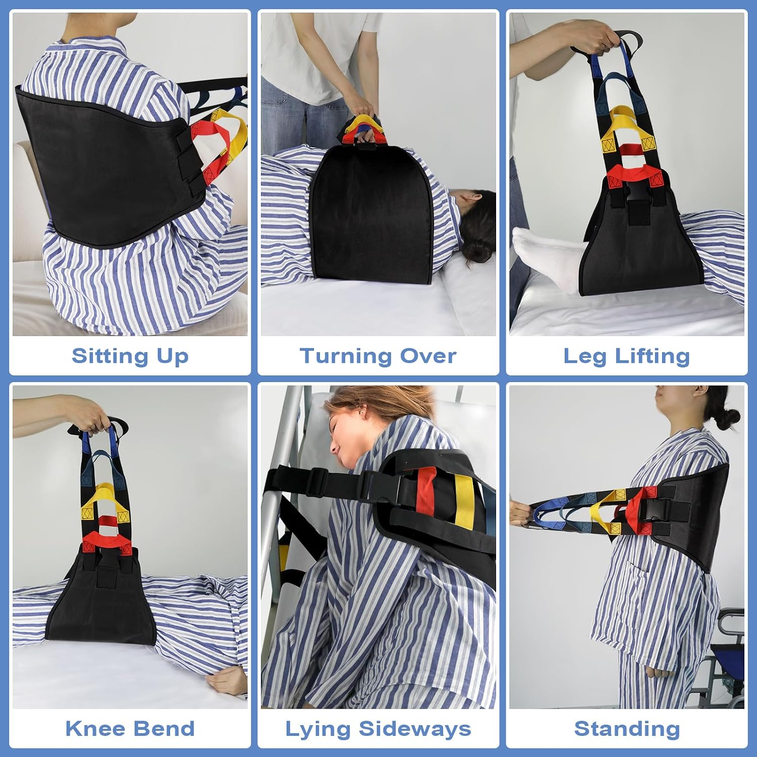 Transfer Sling, Transfer Belt for Elderly, Gait Belts for Seniors | Heavy Duty Patient Lift Belt,Mobility Standing&Lifting Aid for Disabled,Elderly,Injured-Safely Move from Bed and Wheelchair - Image 3