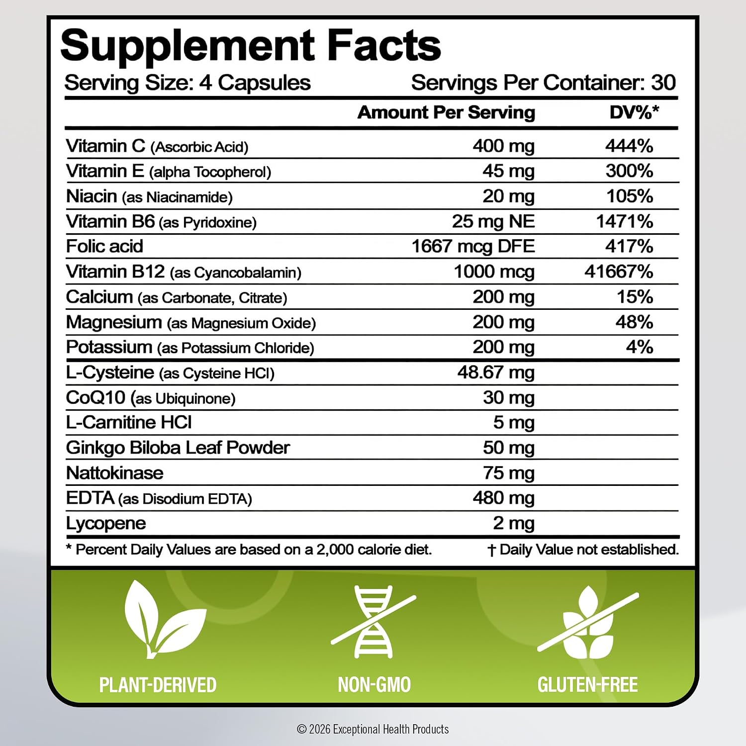 Cardio D-Plaq Cardiovascular Supplement, 120 Vegetable Capsules | Cardiovascular Support Capsules with CoQ10, EDTA, L-Carnitine & Ginkgo for Heart Health, Blood Flow & Cholesterol - Image 5