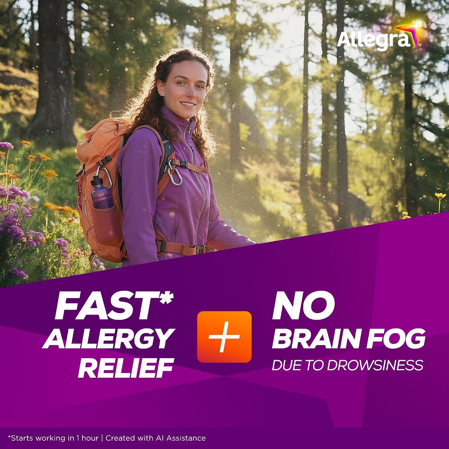 Allegra Adult 24-Hour Allergy Relief Tablets, Non-Drowsy Indoor and Outdoor Allergy Medicine, 180 mg Fexofenadine HCI Antihistamine Pill, 100-Count - Image 4