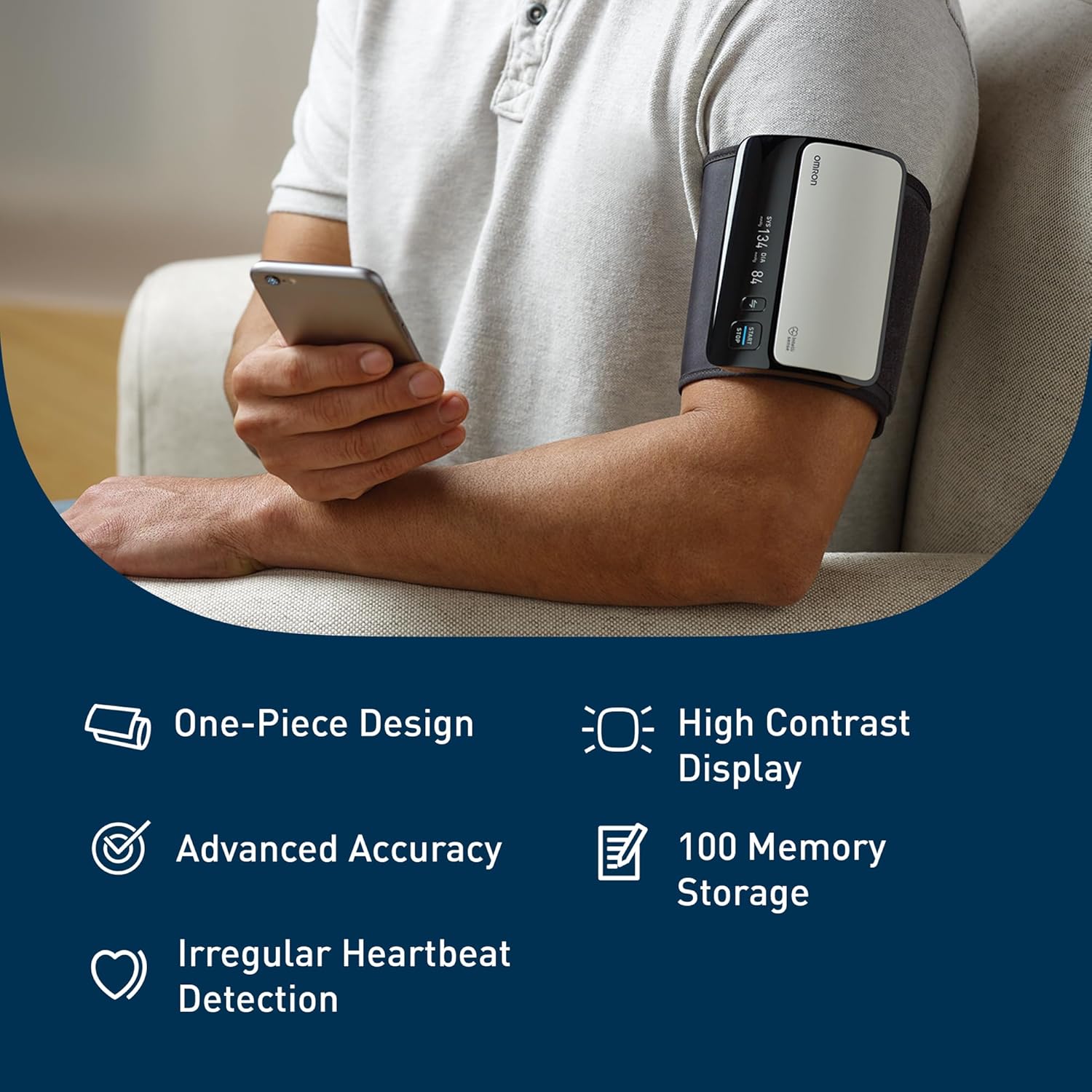OMRON Evolv Wireless Blood Pressure Monitor & Upper Arm Blood Pressure Cuff | For Home Use - #1 Doctor & Pharmacist Recommended Brand - Clinically Validated - Connect App - Image 2
