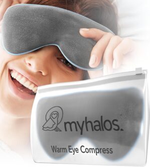 MyHalos Heated Eye Mask, Warm Compr...