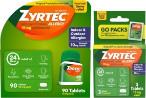 Zyrtec 24-Hour Allergy Relief Table...