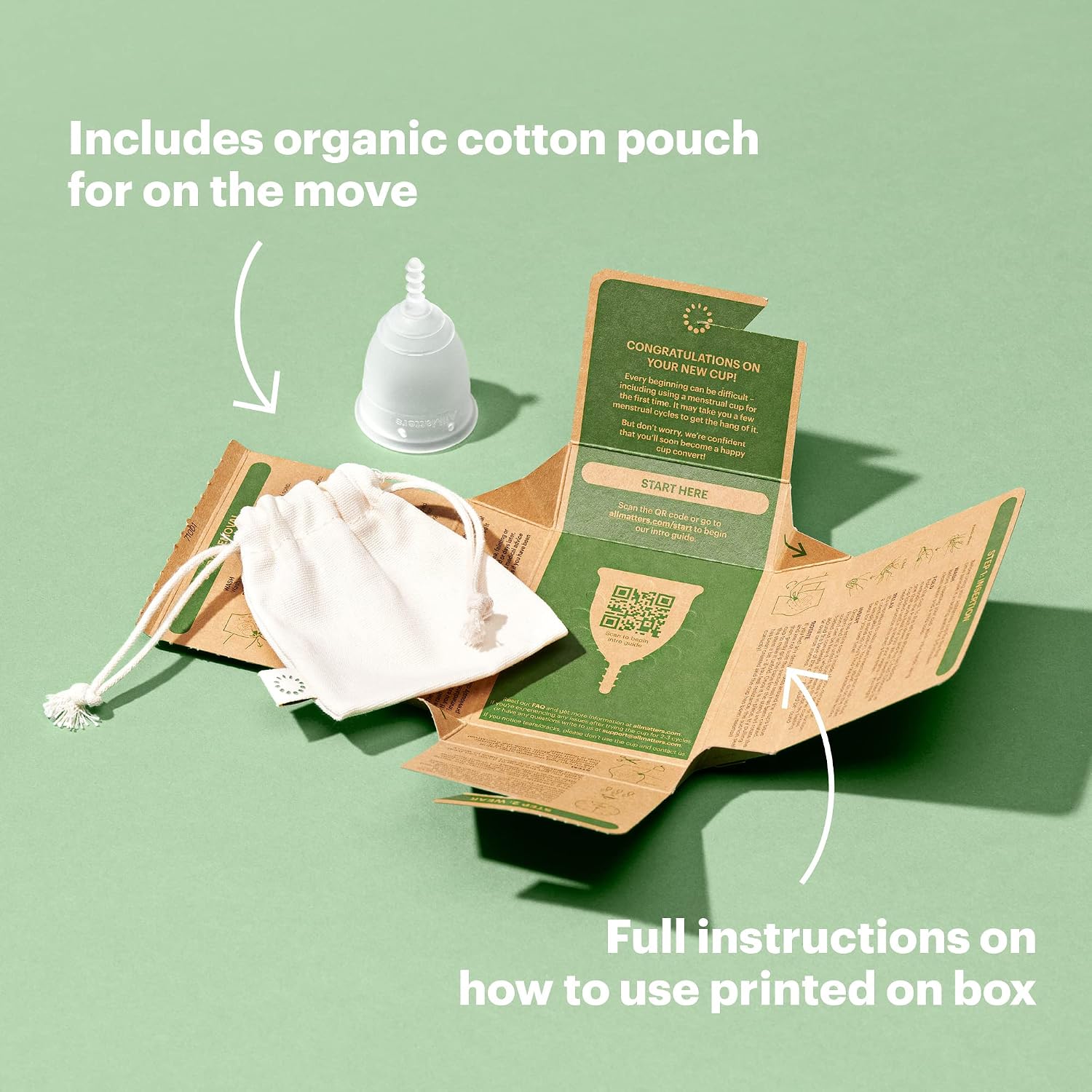 AllMatters OrganiCup Menstrual Cup - Size Mini - Eco-Friendly, Reusable Period Solution - Superior to Pads & Tampons - Suitable for Light to Heavy Flow - Image 9